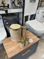 ست سرویس بهداشتی ۵ پارچه بتن طلایی - Image 3