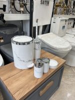ست سرویس بهداشتی 5 پارچه روشا سفید کروم هارمونی - Image 7