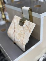 جا دستمال کاغذی کرم وانیلی طلایی - Image 2