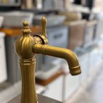 شیر روشویی پایه کوتاه مدل آراد رنگ طلا مات فروش ویژه عیدانه