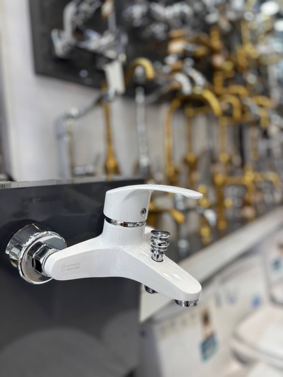 IMG_20251022_151542_624 شیر حمام مدل بیتا سفید کروم - Image 1