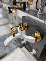 شیر دوش حمام مدل دنیز سفید طلا فروش ویژه عیدانه - Image 2