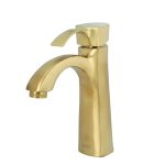 شیر روشویی شادمهر مدل دنیز طلامات رنگ طلایی مات با طراحی لوکس و پوشش مقاوم