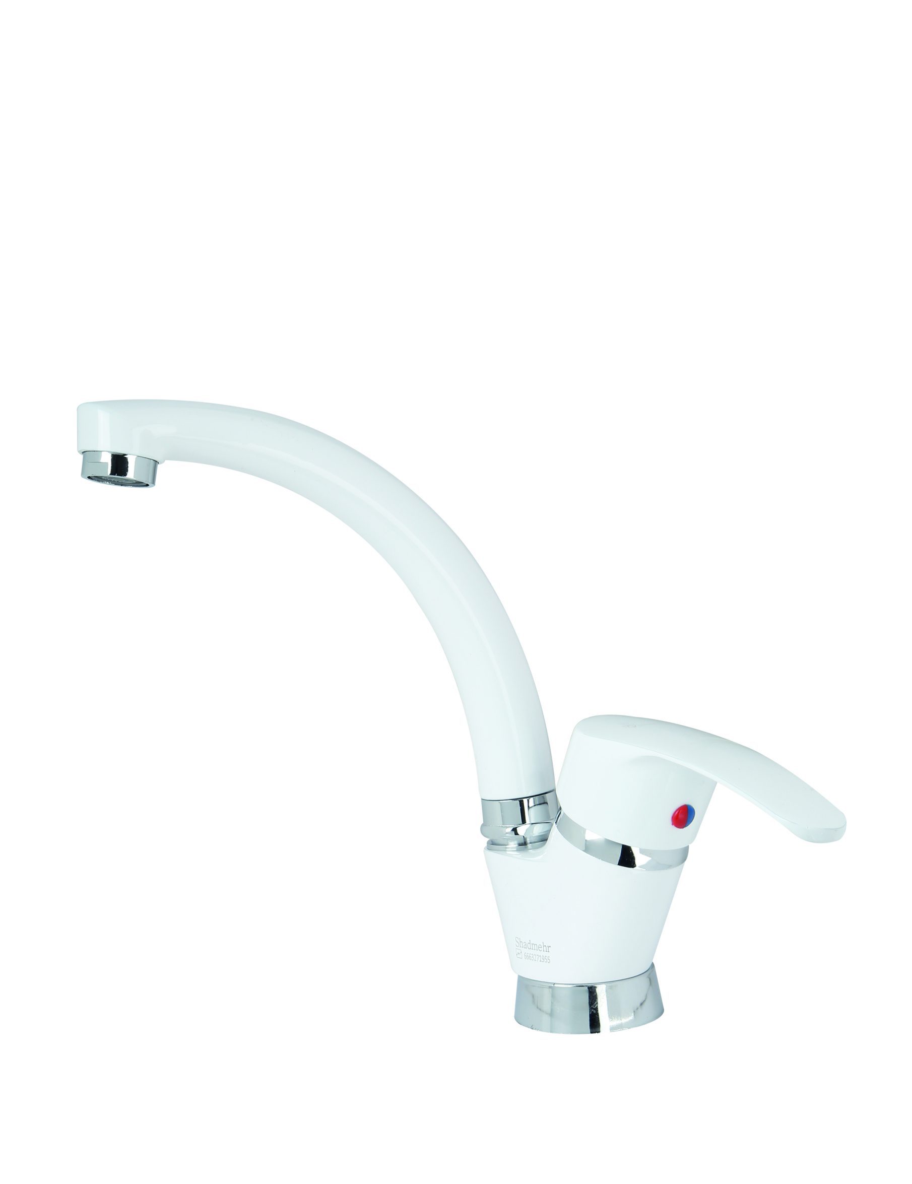 IMG_5387 j شیر روشویی متحرک مدل بیتا سفید کروم - Image 1