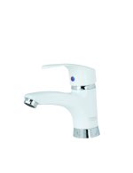 شیر روشویی شادمهر مدل بیتا سفید کروم – طراحی مدرن و مینیمال با پوشش مقاوم کروم و کیفیت ساخت بالا