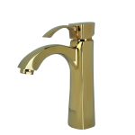 شیر روشویی دنیز طلا براق شادمهر با رنگ طلایی درخشان و طراحی لوکس