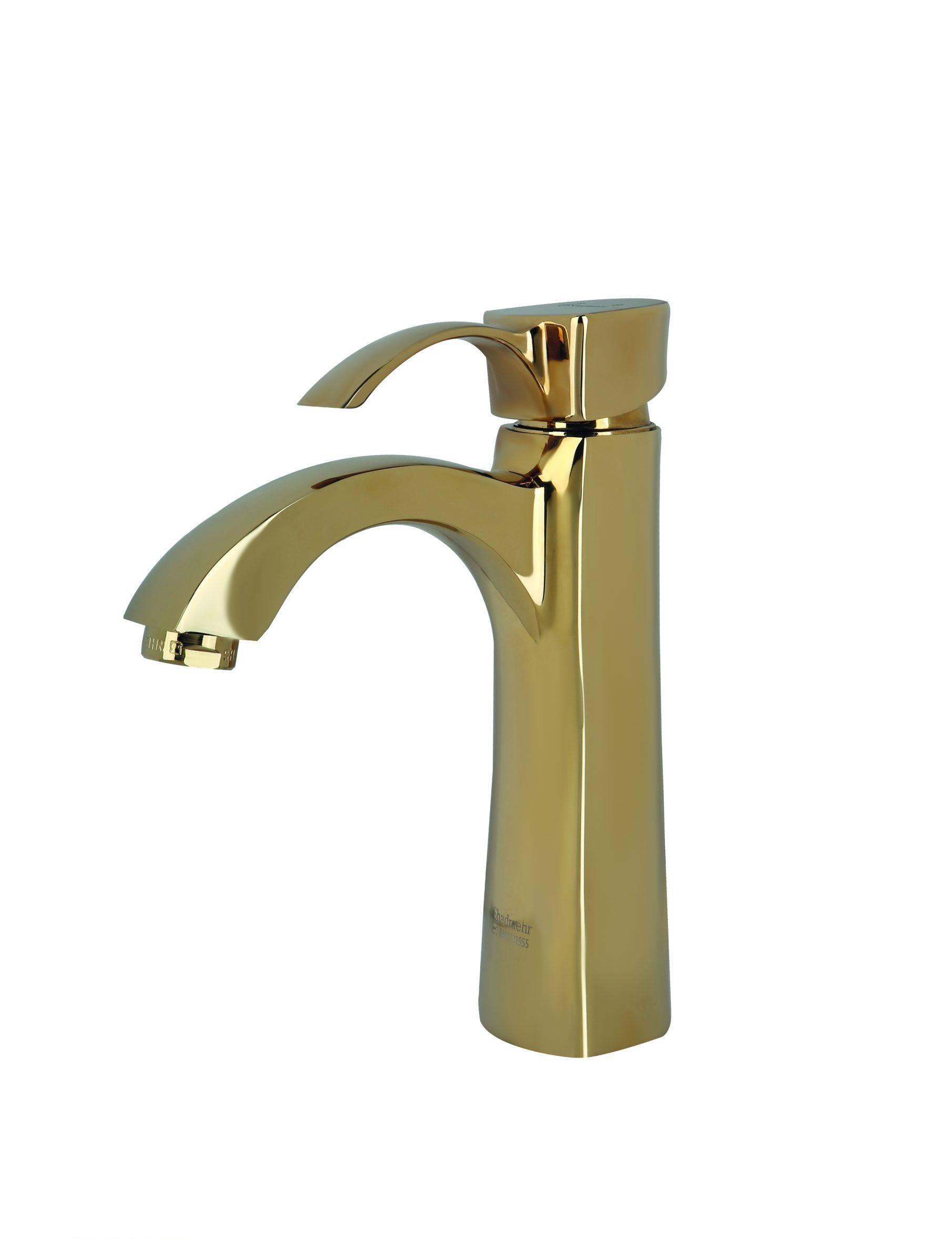 IMG_6613j شیر روشویی دنیز طلا براق شادمهر با رنگ طلایی درخشان و طراحی لوکس