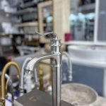 شیر روشویی پایه بلند شادمهر مدل کوریو استیل مات