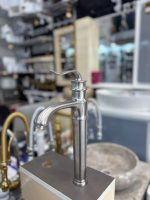 شیر روشویی پایه بلند شادمهر مدل کوریو استیل مات