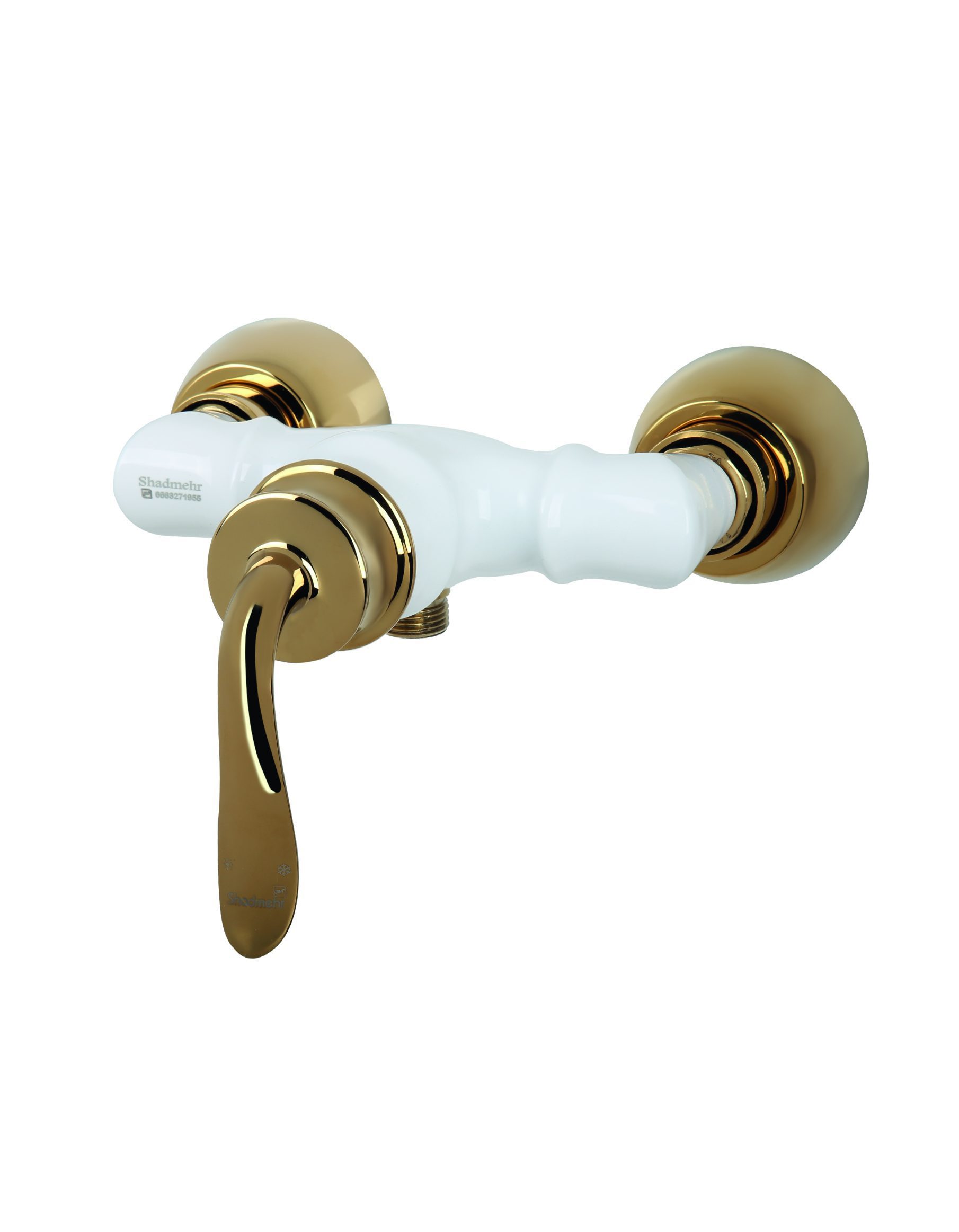 IMG_5228 j شیر توالت شادمهر مدل کوریو سفید طلا فروش ویژه عیدانه - Image 1