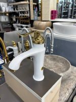 شیر روشویی شادمهر مدل کوریو سفید طلا - Image 2