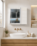کابینت روشویی سفید همراه آینه باکس - Image 3