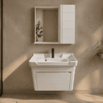 کابینت روشویی سفید همراه آینه باکس