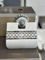 جا دستمال کاغذی دیواری رویا سفید کروم مدل هارمونی