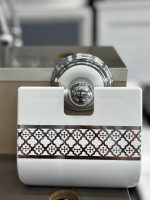 جا دستمال کاغذی دیواری رویا سفید کروم مدل هارمونی - Image 3