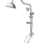 علم دوش شیپوری طرح کلاسیک با سردوش ثابت شیپوری و سردوش دستی، مناسب حمام‌های کلاسیک و مدرن