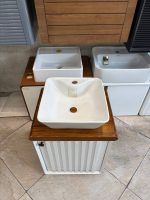 کابینت روشویی چوبی سفید آینه باکس داروخانه‌ای - Image 2