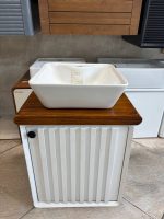 کابینت روشویی چوبی سفید آینه باکس داروخانه‌ای - Image 5