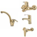 ست شیرآلات رنگ سلطنتی | طراحی لوکس و شیک برای سرویس بهداشتی