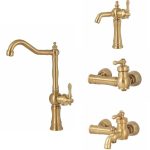 ست شیرآلات طلا مات مدل آراد | طراحی لاکچری و ارسال رایگان