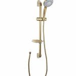 علم دوش سه حالته طلا براق با طراحی لوکس و پاشش قابل تنظیم مناسب حمام مدرن