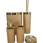 ست سرویس بهداشتی ۵ پارچه رنگ طلایی با طراحی لوکس