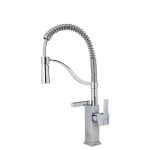 شیر ظرفشویی دوکاره فلت کروم شادمهر با طراحی مدرن و بدنه برنجی مقاوم