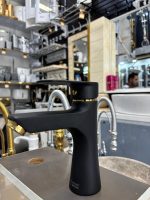 شیر روشویی باران مشکی طلا - Image 2