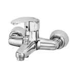 شیر حمام قهرمان مدل اسپانیایی با طراحی مدرن و کروم براق، دارای کارتریج سرامیکی SEDAL و دوام بالا