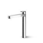 شیر روشویی پایه بلند شودر مدل تاین کروم با طراحی مدرن و بدنه مقاوم برنجی