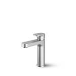 شیر روشویی پایه کوتاه شودر مدل تاین کروم مات با طراحی مدرن و پوشش کروم مات