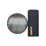 باکس و آینه گرد دیواری مشکی قطر ۷۰ سانت PVC ضدآب با طراحی شلف‌دار و نصب دیواری — نایب‌استور