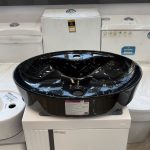 سنگ روشویی مدل بیضی هما مشکی براق