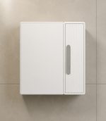 کابینت روشویی و آینه باکس سفید طوسی - Image 2