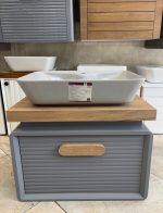 کابینت روشویی با بدنه PVC طوسی