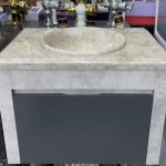 کابینت روشویی پتینه طوسی تمام PVC ضد آب فروش ویژه