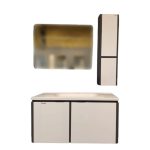 کابین روشویی سنگ کورین سایز 90 با بدنه ضد آب و آینه ست مدرن