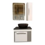 کابین روشویی هیوا کد 111 با آینه باکس و طراحی مدرن مناسب سرویس بهداشتی کوچک