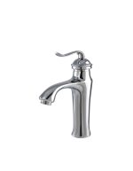 شیر روشویی سهند کروم با طراحی مدرن و بدنه برنجی پوشش کروم براق