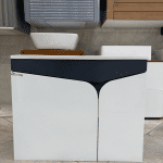 کابینت روشویی سفید طوسی سنگ کورین