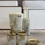 ست سرویس بهداشتی 5 پارچه طلایی نگین دار بتیس