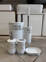 ست سرویس بهداشتی 5 پارچه رویا سفید کروم هارمونی