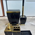 ست سرویس بهداشتی 5 پارچه آوا مشکی طلایی هارمونی