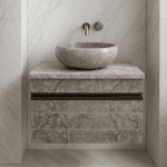 کابینت روشویی سنگی سایز ۶۰ طوسی مدل مارین - Image 5