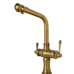 شیر ظرفشویی دوکاره تسویه دار باردو طلا مات