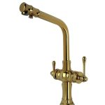 شیر ظرفشویی دوکاره تسویه دار باردو طلا براق