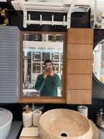 آینه باکس طرح چوب سایز ۶۰×۶۰ خرید فروش ویژه عیدانه - Image 3