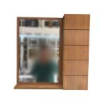 آینه باکس PVC طرح چوب ۶۰×۶۰ ضد آب