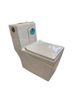 توالت فرنگی آداسا مدل فایتر سفید با طراحی یک‌تکه، تخلیه واش‌دان، فلاش دو زمانه و درب آرام‌بند