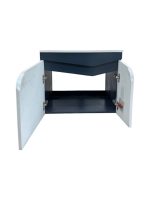 کابینت روشویی سفید طوسی سنگ کورین - Image 3